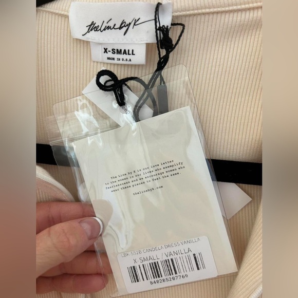 $235 THE LINE by K CANDELA MAXI RIBBED VANILLA CREAM JOAH BROWN REVOLVE SKIMS - Picture 13 of 16